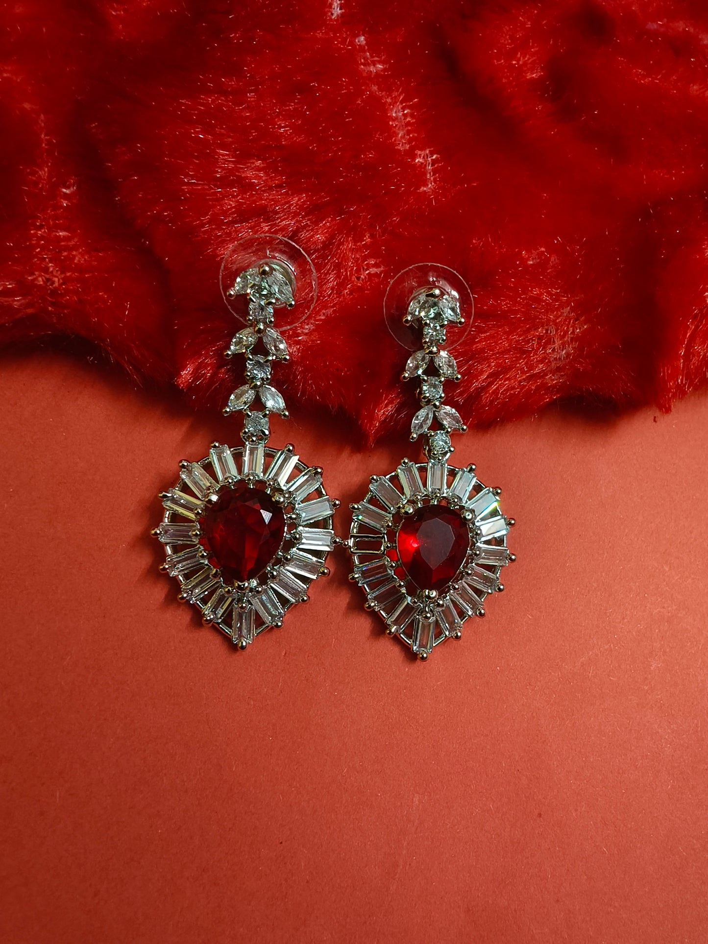Bloody Blaze Red Zirconia Earing