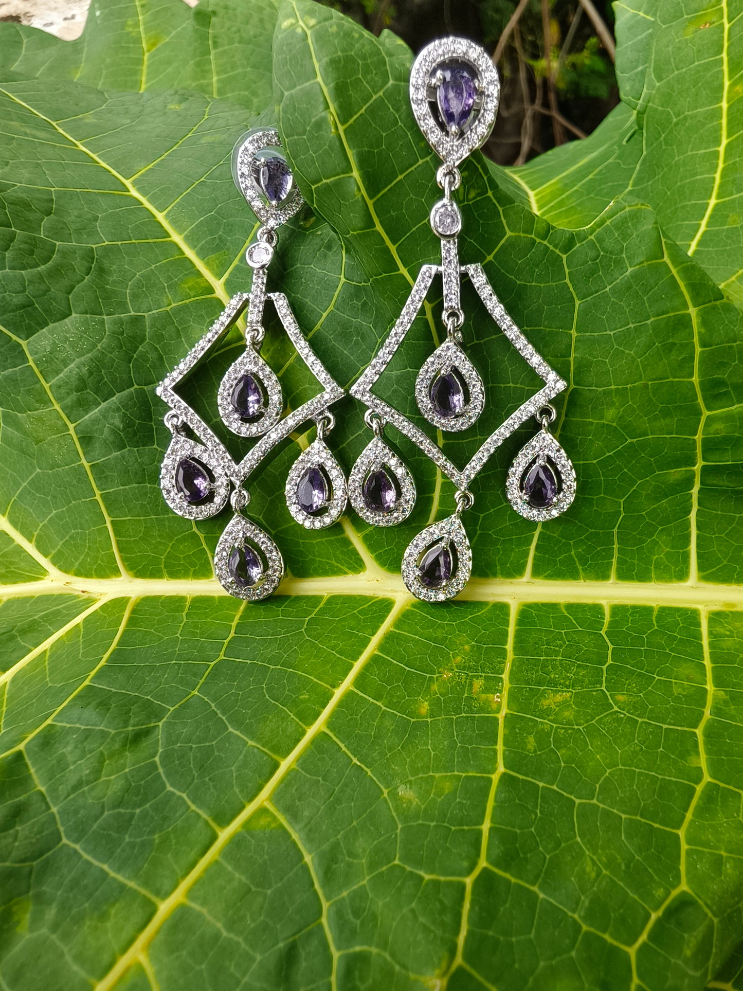 Cherry Purple Zirconia Earing