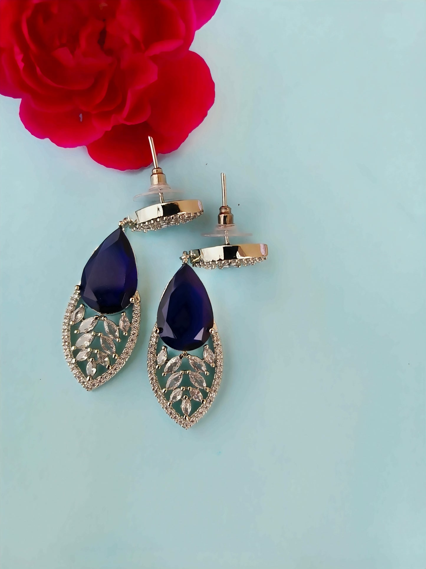 Blue Aura Zirconia Earing