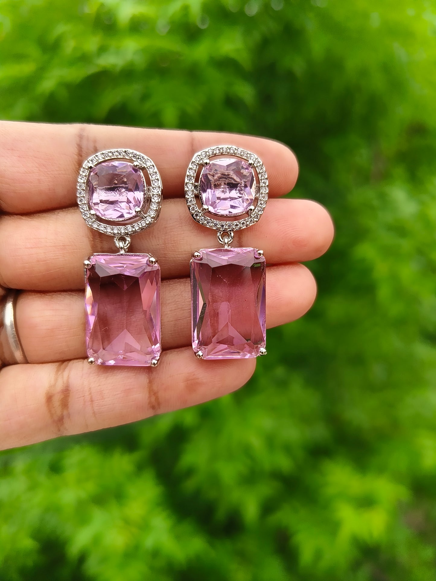 Pink Princess Zirconia Earing