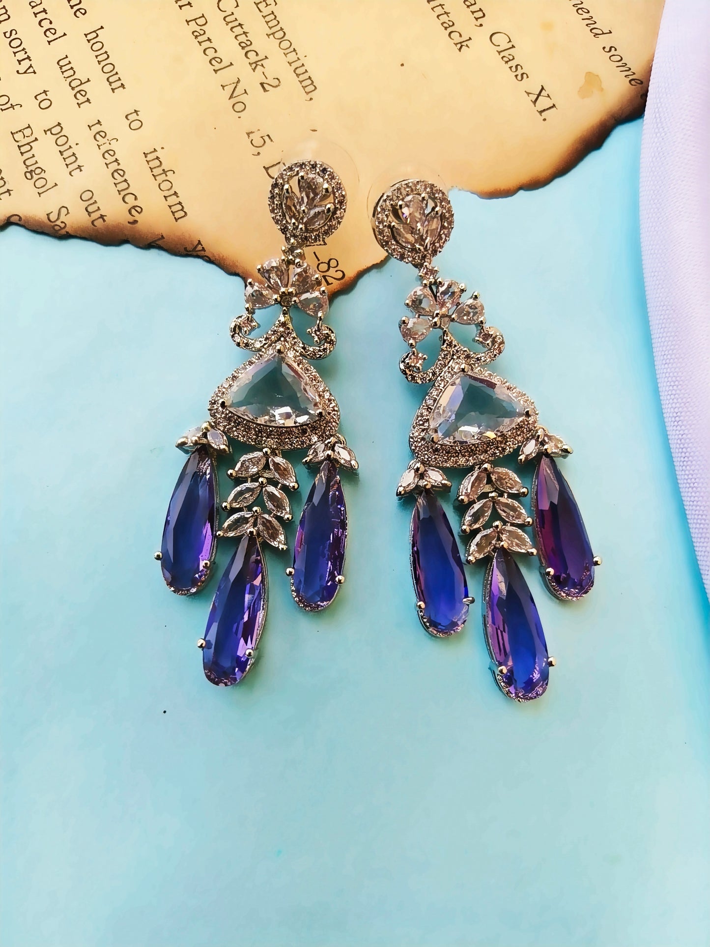 Moonlit Purple Zirconia Earing