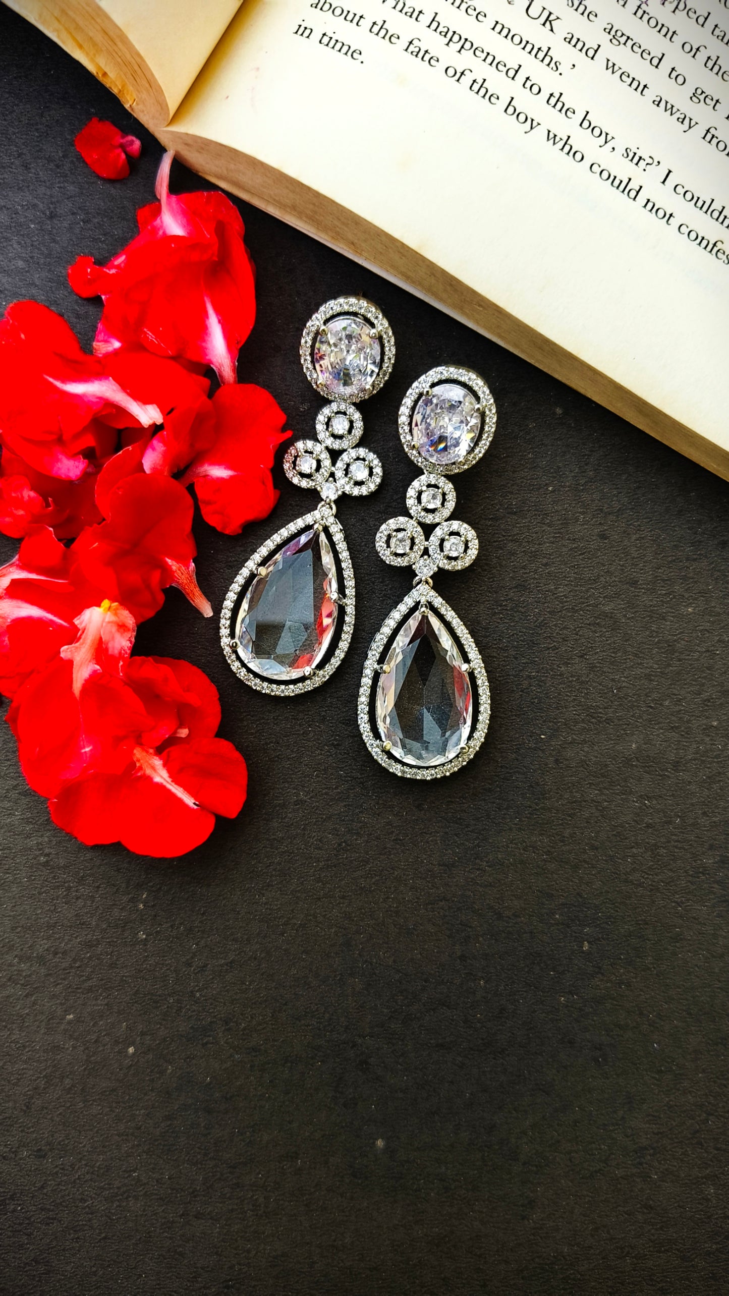 Silver Mohali zirconia Dangler