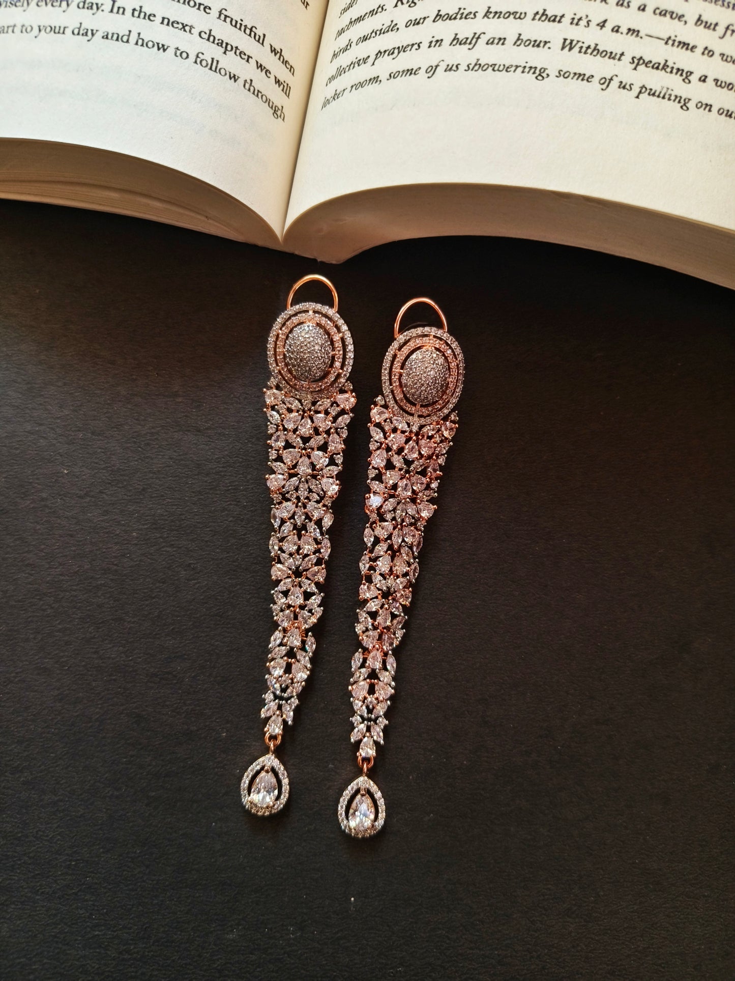 Rose Gold Leena Zirconia Earring