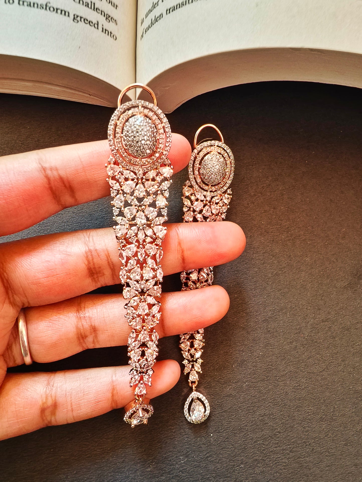 Rose Gold Leena Zirconia Earring