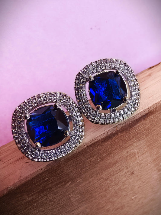 Blue mini Zirconia studs