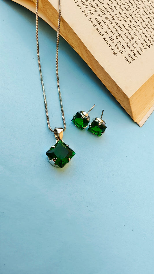 Green Rama Zirconia Necklace set