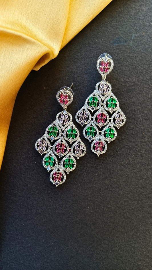 Multicolor Queen Zirconia Dangler