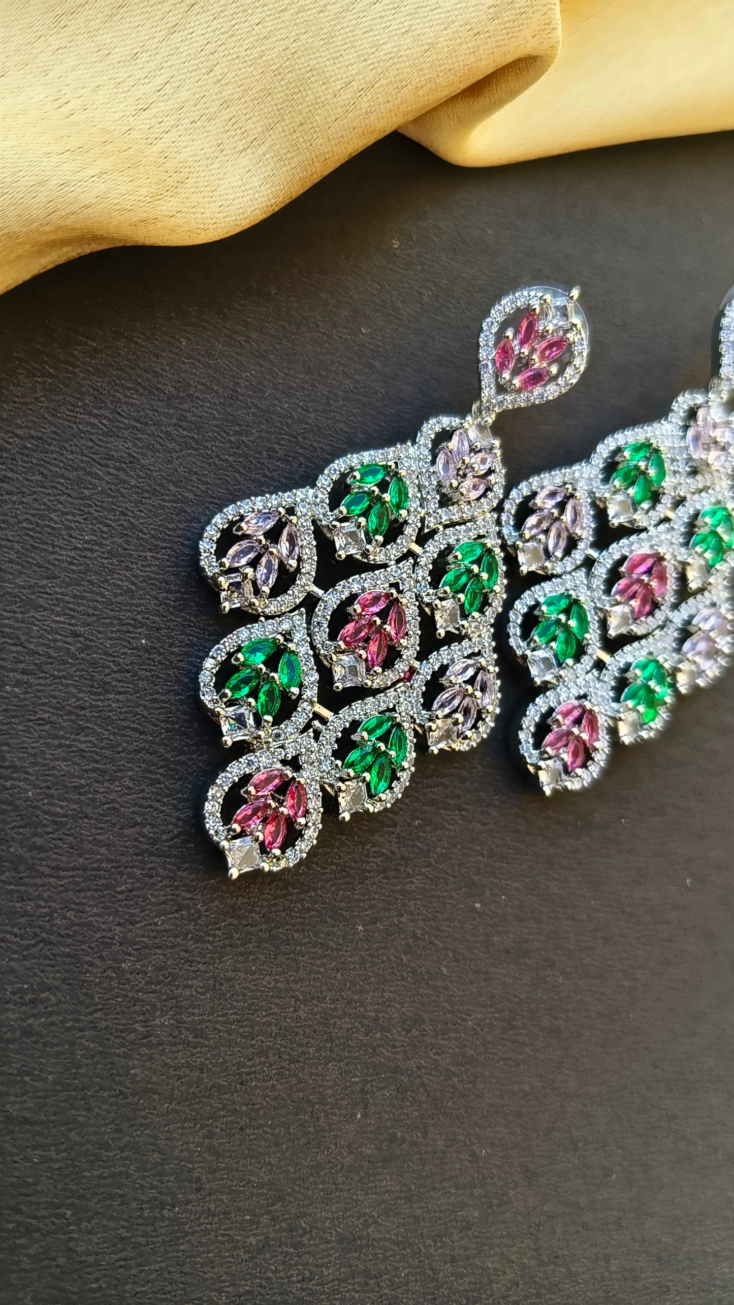 Multicolor Queen Zirconia Dangler