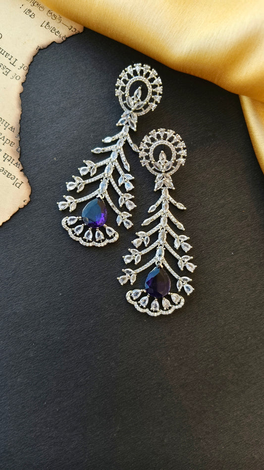 Purple Mohita zirconia Dangler