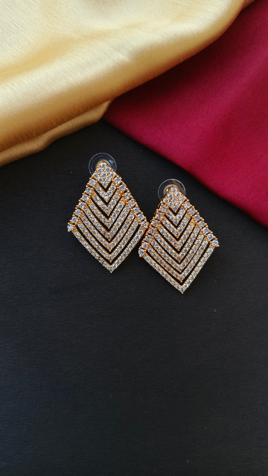 Golden Rimsa Zirconia Earring