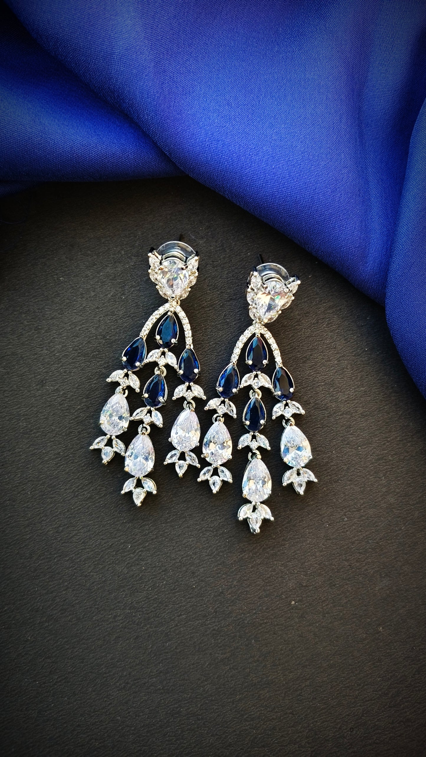 Blue Niharika Zirconia Dangler