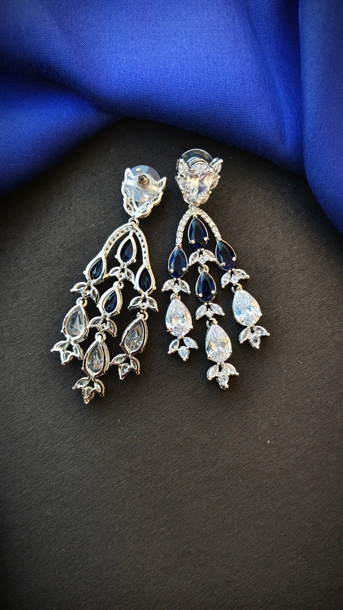 Blue Niharika Zirconia Dangler