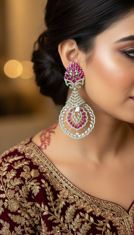 Pink Nehal Zirconia Chandballi