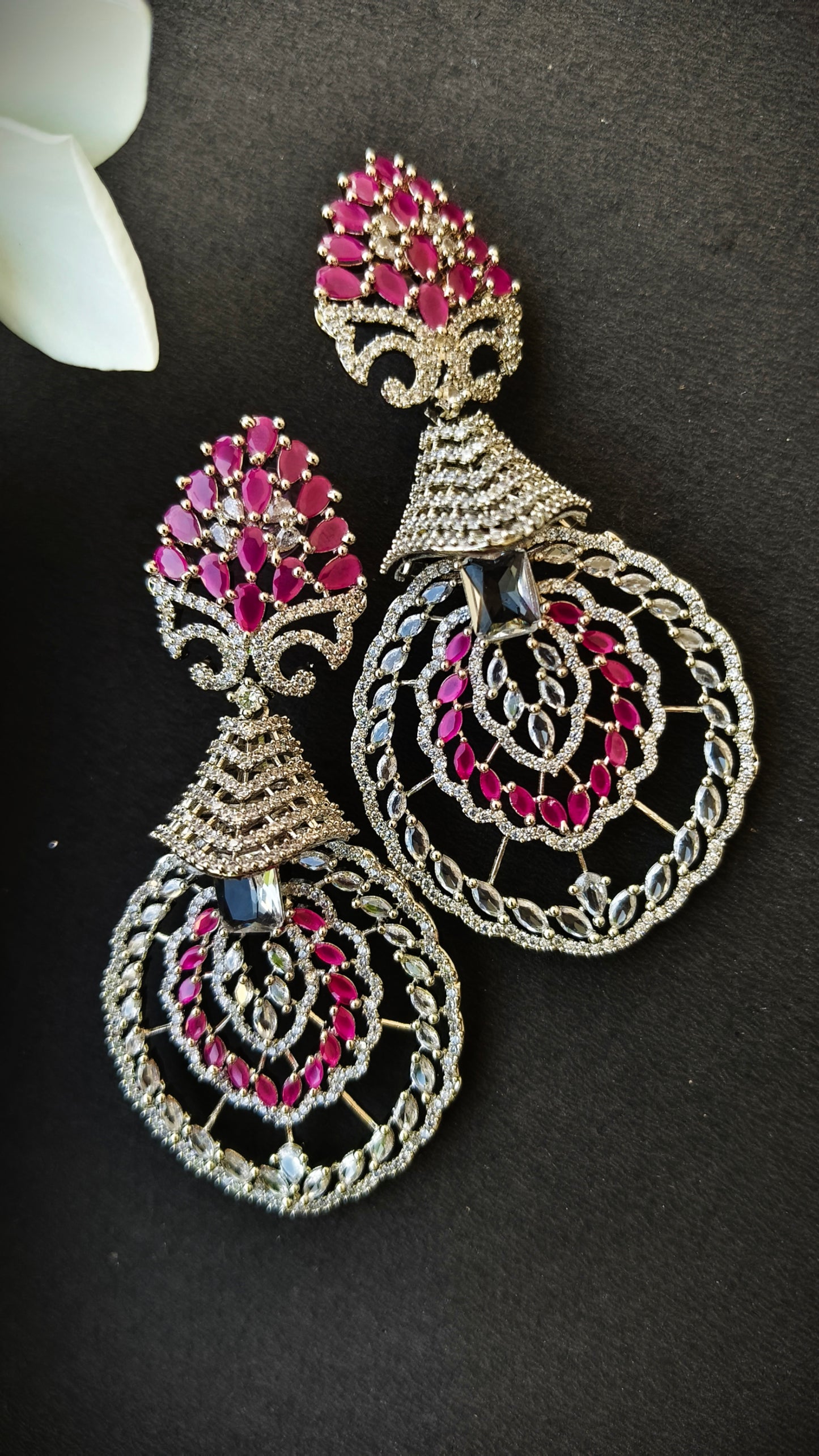 Pink Nehal Zirconia Chandballi