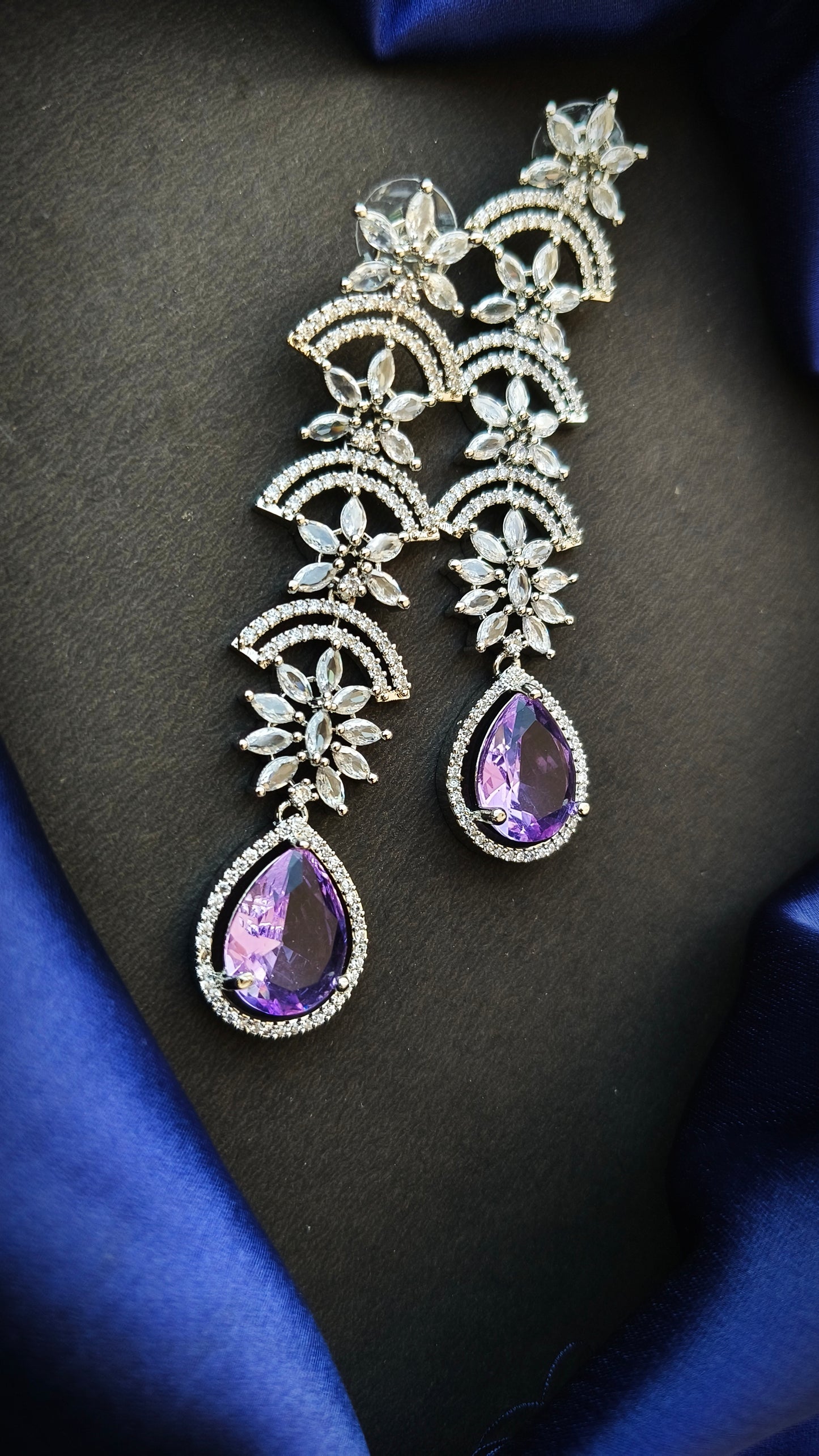 Lavender Veera Zirconia Dangler