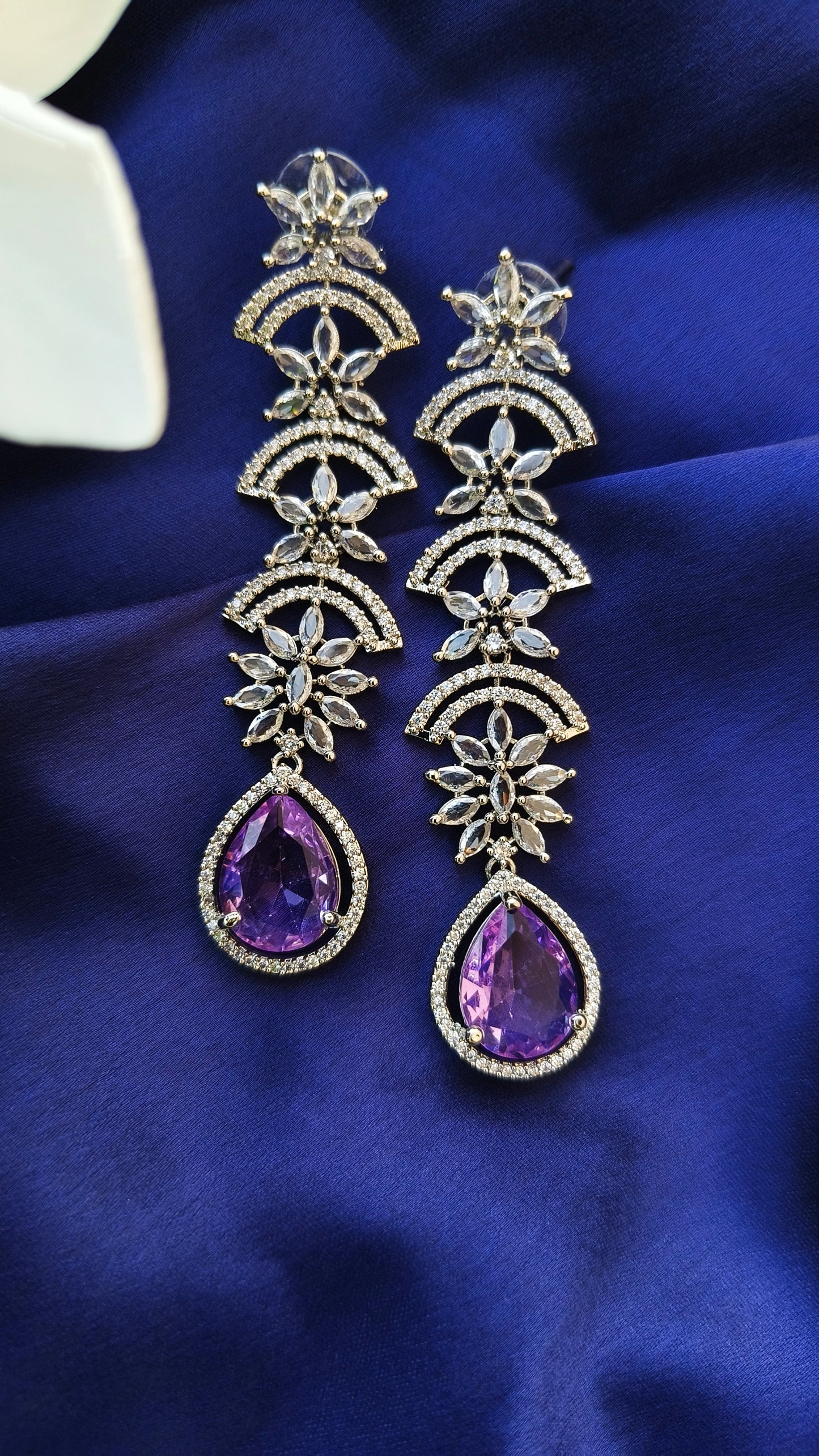 Lavender Veera Zirconia Dangler