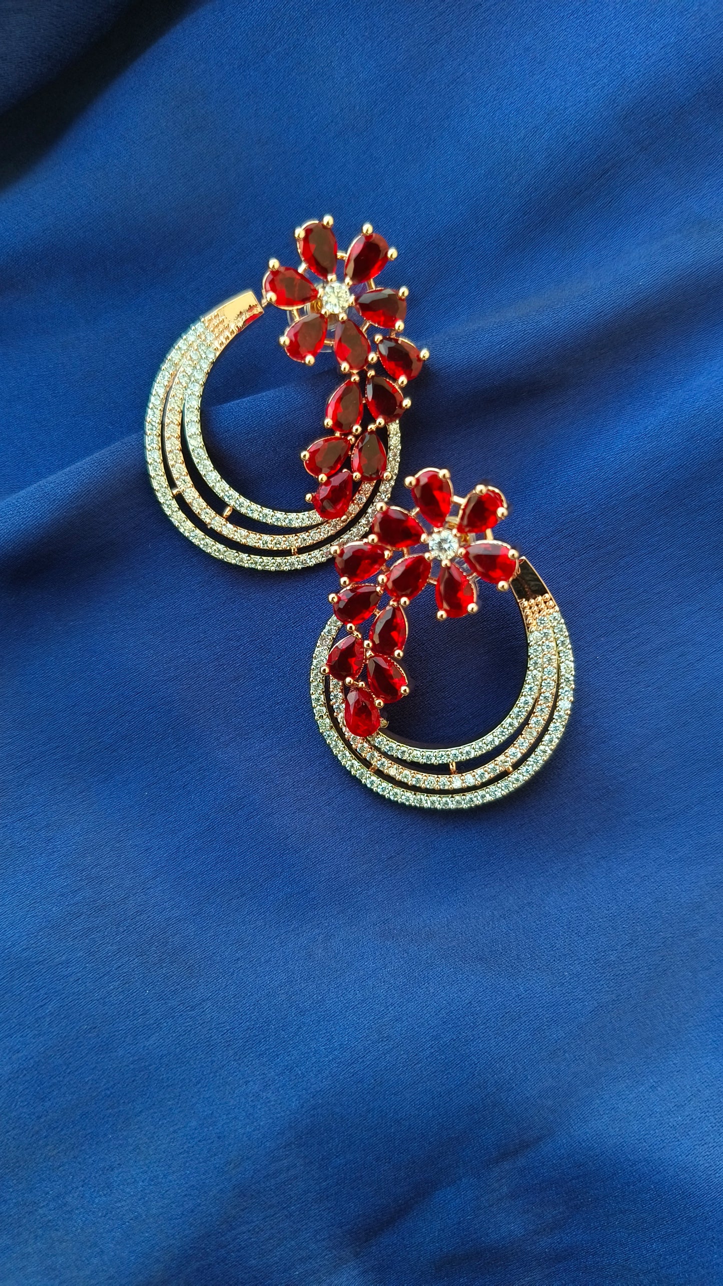 Rose Gold Koyal Zirconia Earrings