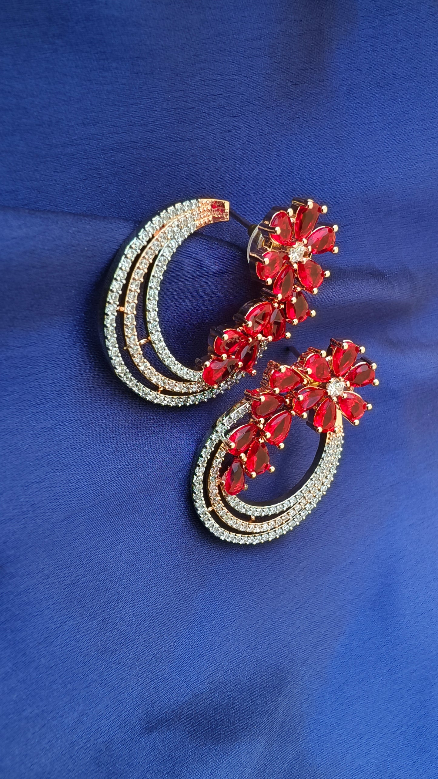 Rose Gold Koyal Zirconia Earrings