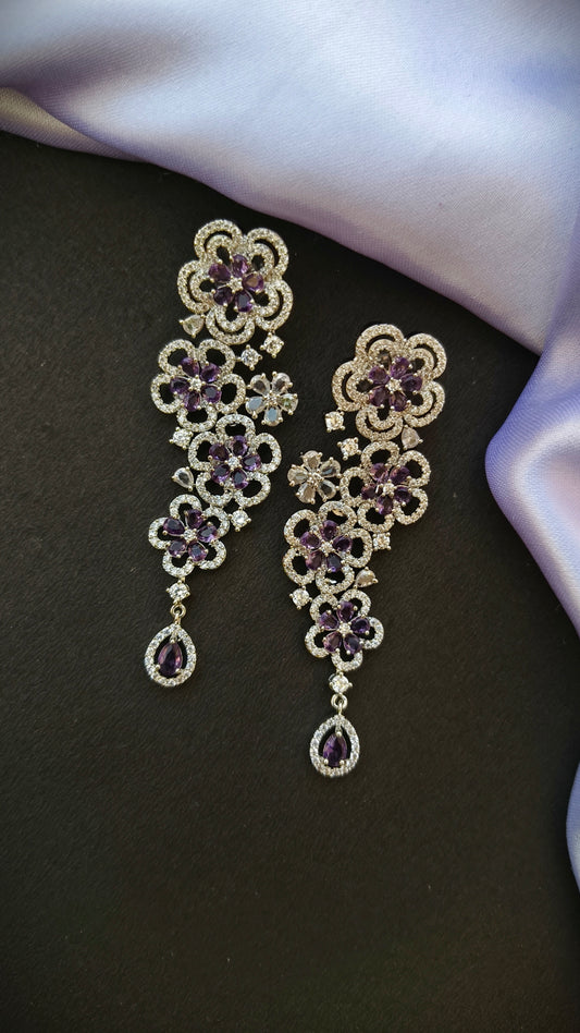 Purple Ruhani Zirconia Dangler