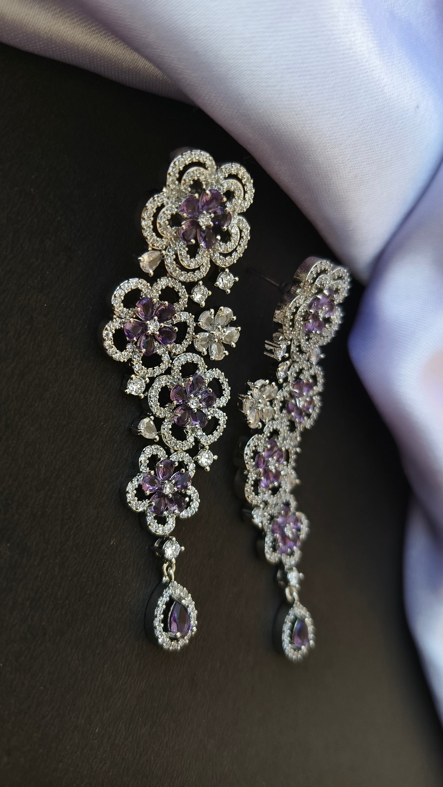 Purple Ruhani Zirconia Dangler