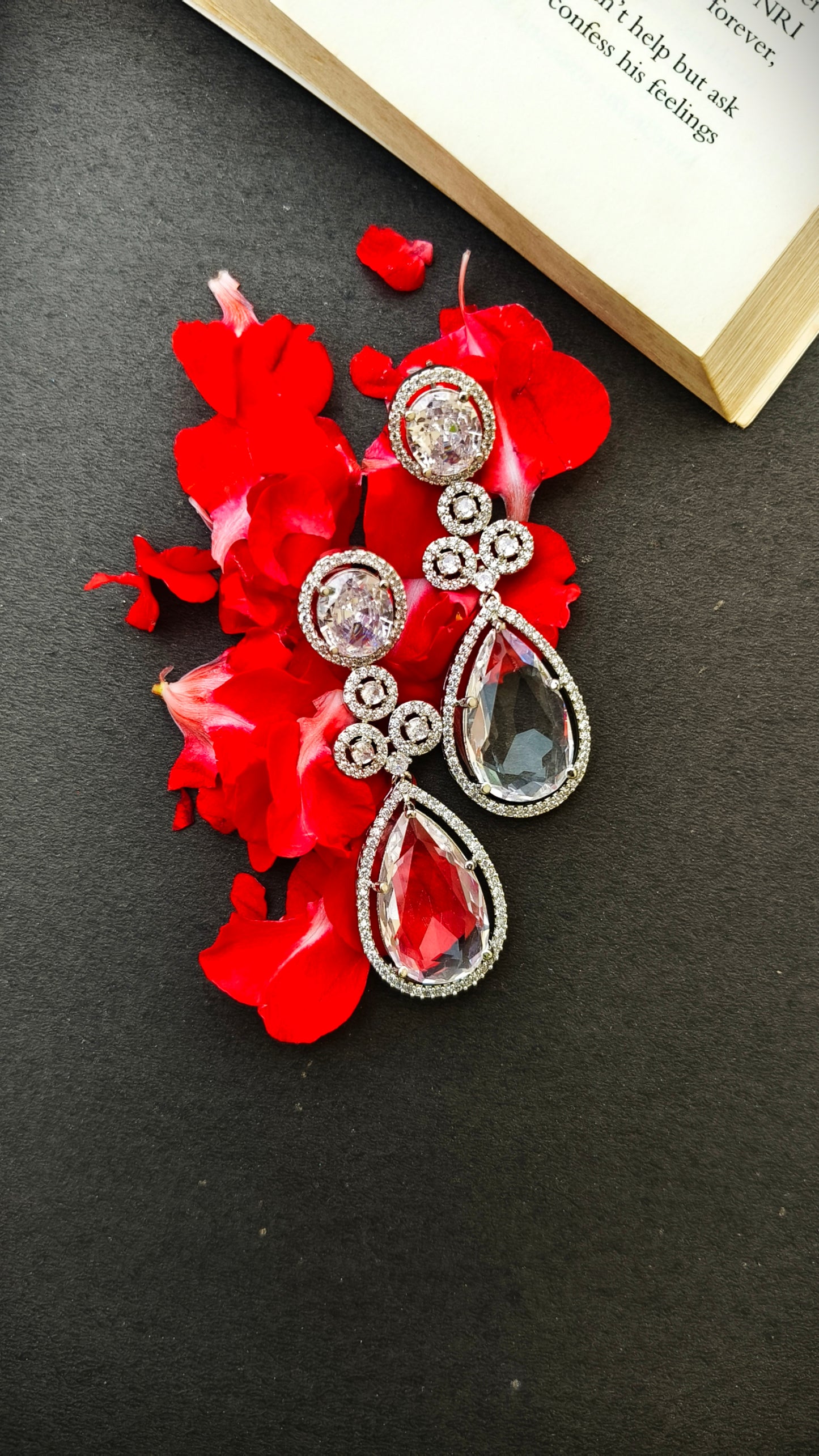 Silver Mohali zirconia Dangler