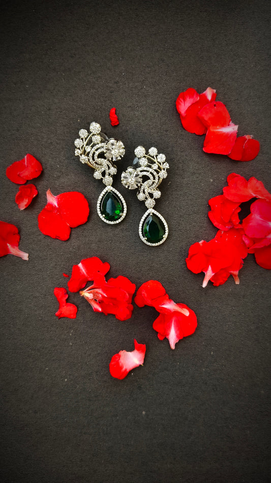 Green Paridhi Zirconia Earring