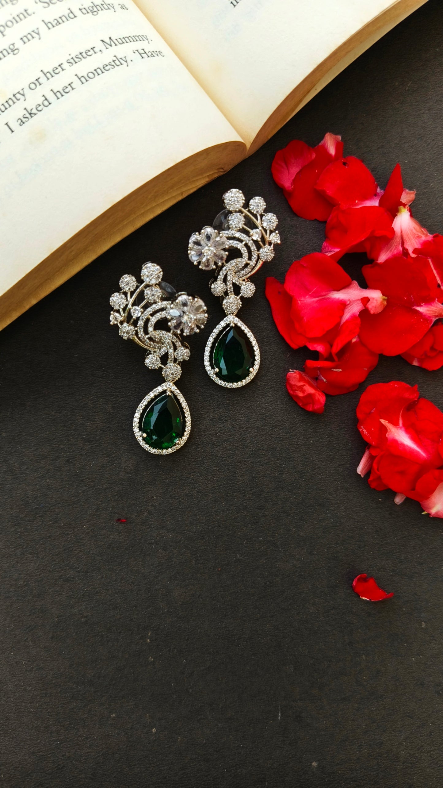 Green Paridhi Zirconia Earring